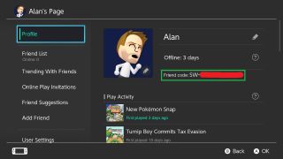 How to add friends on Nintendo Switch - code digits