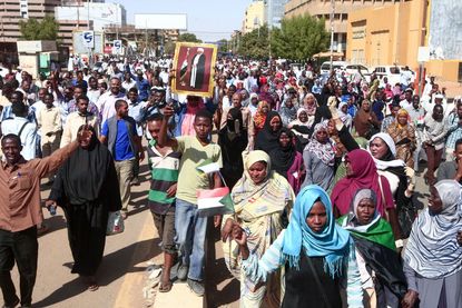Demonstration in Sudan.