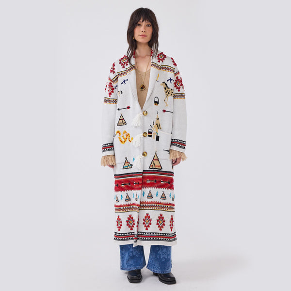 Nomadic Tapestry Coat Cream