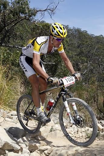 An under 23 cross country racer