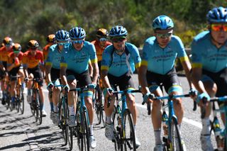 MATERA ITALY OCTOBER 08 Jakob Fuglsang of Denmark and Astana Pro Team during the 103rd Giro dItalia 2020 Stage 6 a 188km stage from Castrovillari to Matera 401m girodiitalia Giro on October 08 2020 in Matera Italy Photo by Tim de WaeleGetty Images