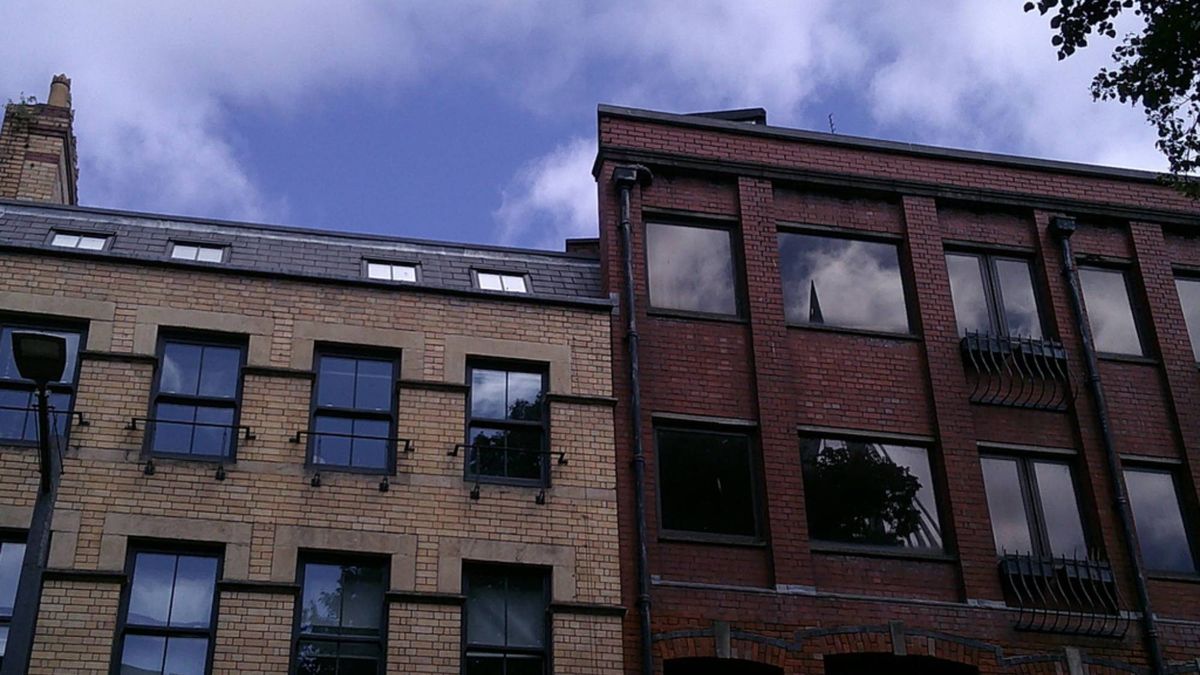 A zoomed image of a building using the Lola camera