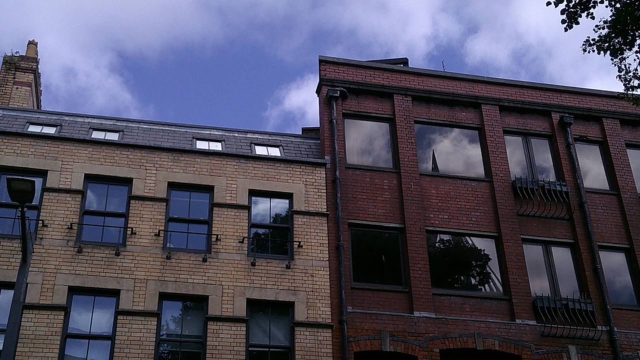 A zoomed image of a building using the Lola camera
