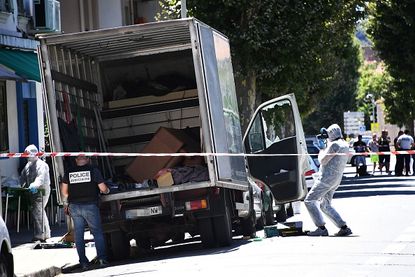 The truck in the Nice attack was only stopped when a brave member of the crowd jumped onto its hood, a French radio station reported.