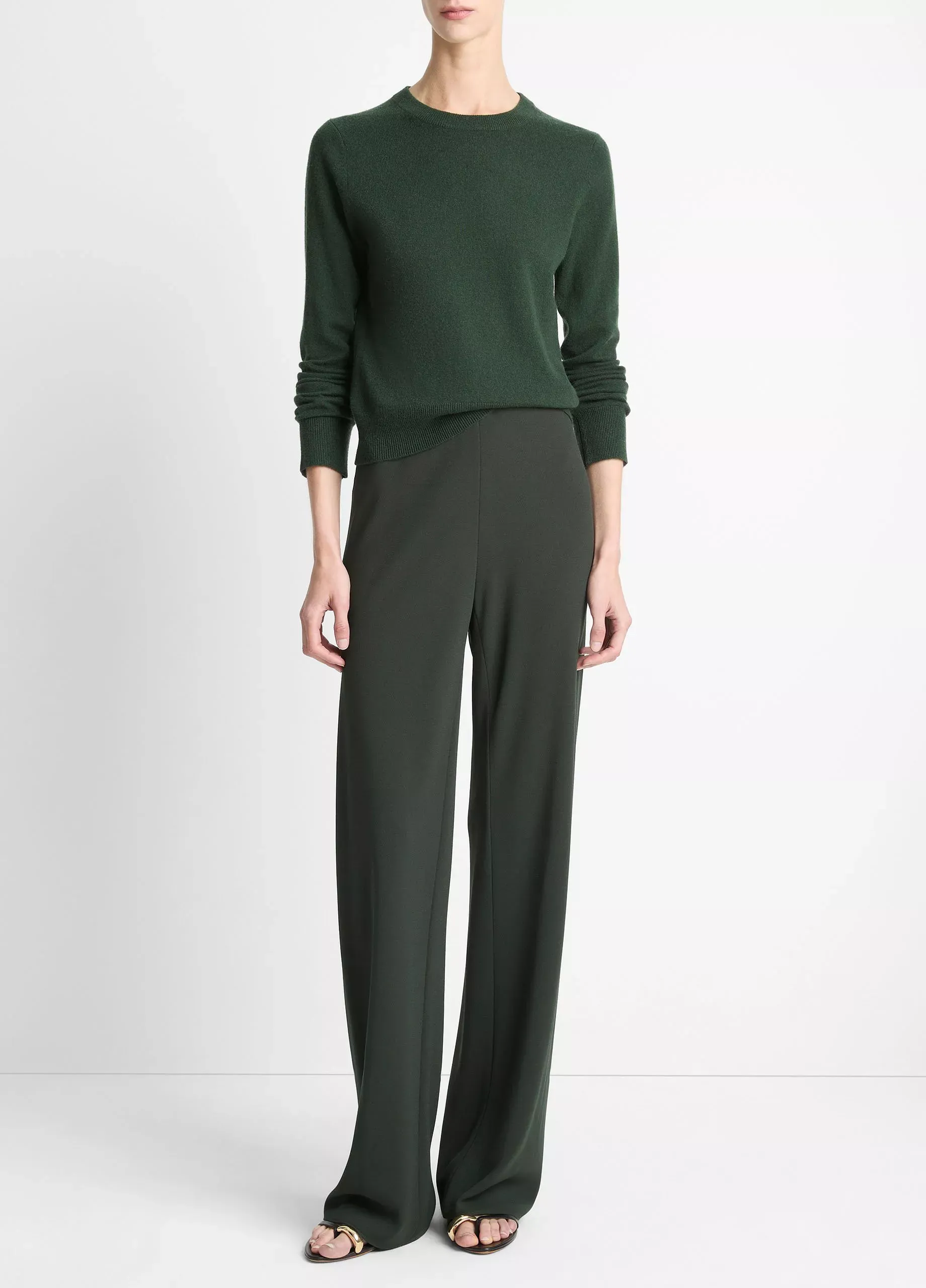 Colette High-Rise Crepe Bias Pant