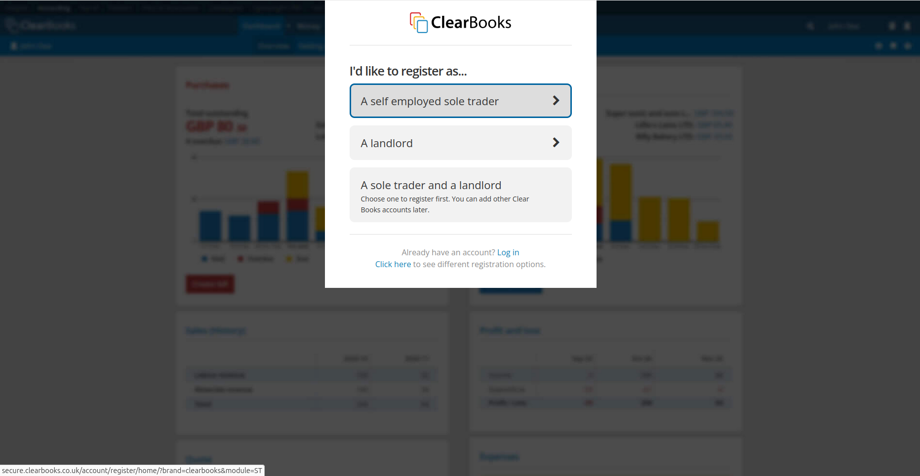 Screenshots from Clear Books Free