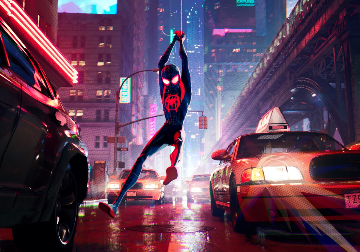 Spider-Man: Into the Spider-Verse, Spider-Man swings to the rescue