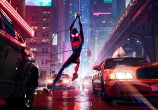 Spider-Man: Into the Spider-Verse, Spider-Man swings to the rescue