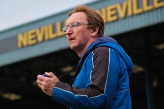 Antony Byrne as Neil Warnock, who was Andy's last manager at Bury FC.