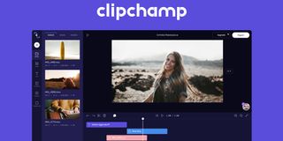 A video being edited in the Clipchamp video editing tool