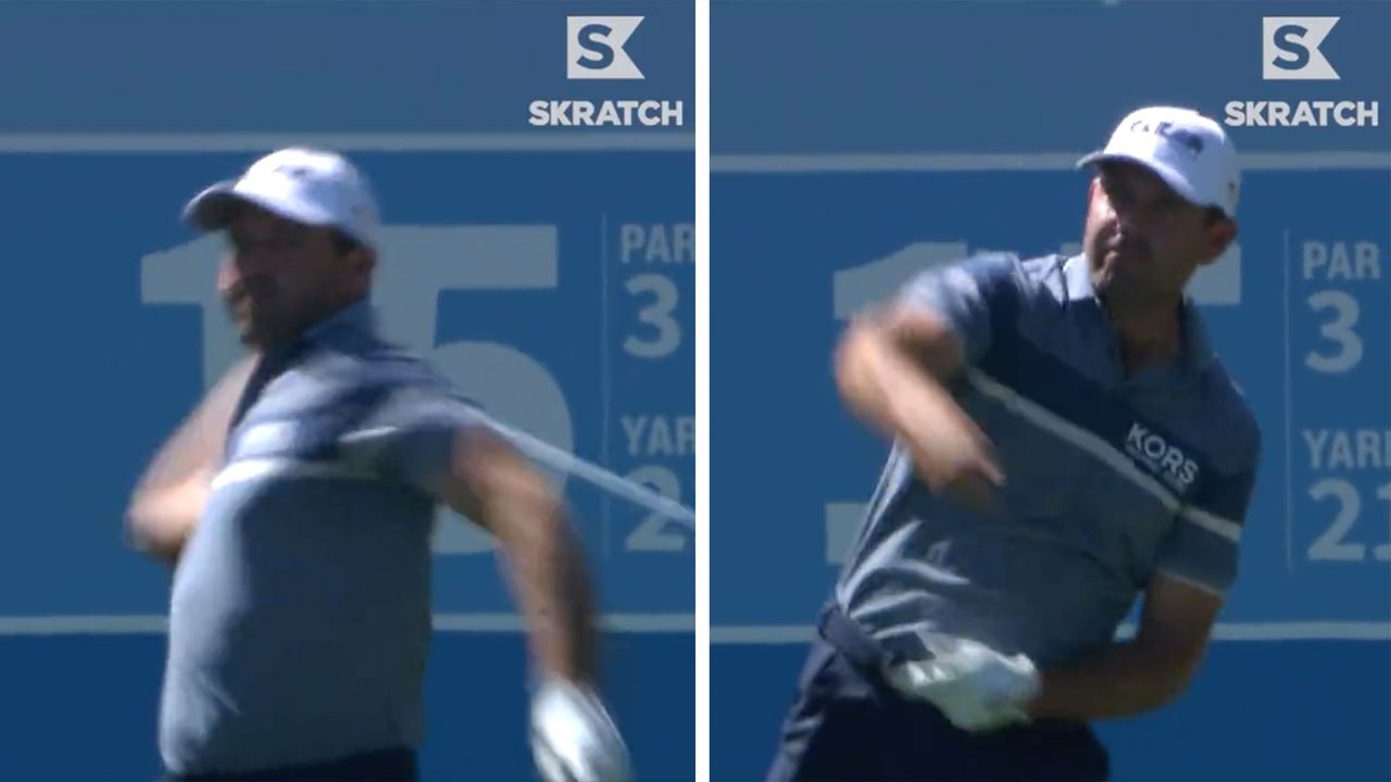 Screenshot of Charl Schwartzel video throwing club