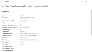 Windows 10 Settings Network Status Defaultgateway