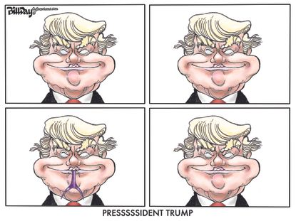 Political cartoon U.S. President Trump