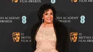 Dame Shirley Bassey on the red carpet ahead of the BAFTA Film Awards Dinner on March 13, 2022.