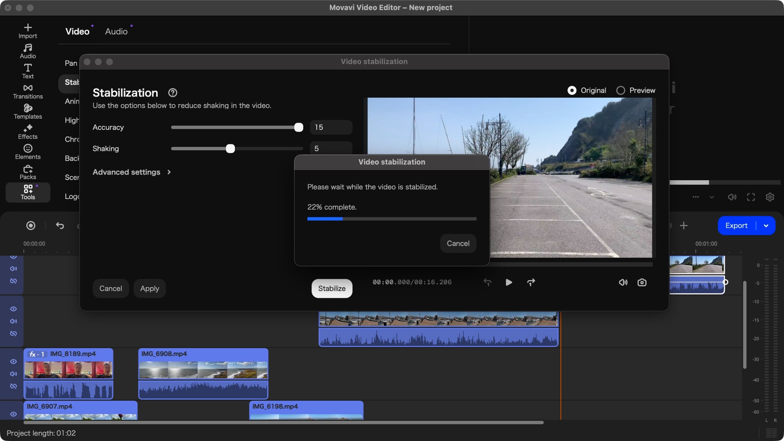 Testing out Movavi Video Editor 27 on a MacBook Pro