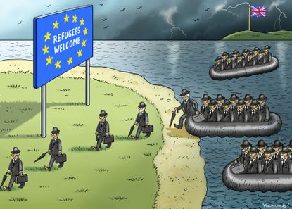 Political cartoon World Brexit and the EU
