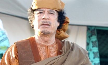 Moammar Gadhafi in April 2011: The embattled Libyan leader is reportedly open to making a deal to step down, under a series of strict conditions.