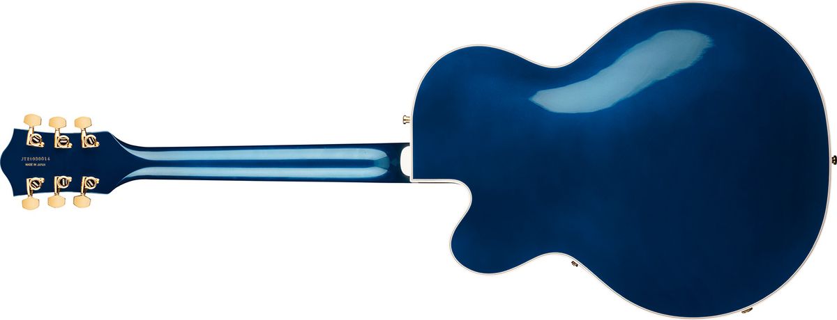 Gretsch G6120TG Players Edition Nashville Hollow Body with String-Thru Bigsby Gold Hardware Azure Metallic