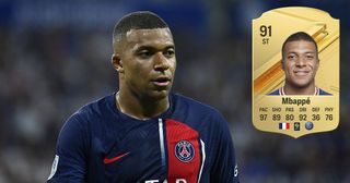 EA Sports FC 24 fastest players: Kylian Mbappe of Paris Saint-Germain looks on during the Ligue 1 Uber Eats match between Olympique Lyonnais and Paris Saint-Germain at Groupama Stadium on September 03, 2023 in Lyon, France.