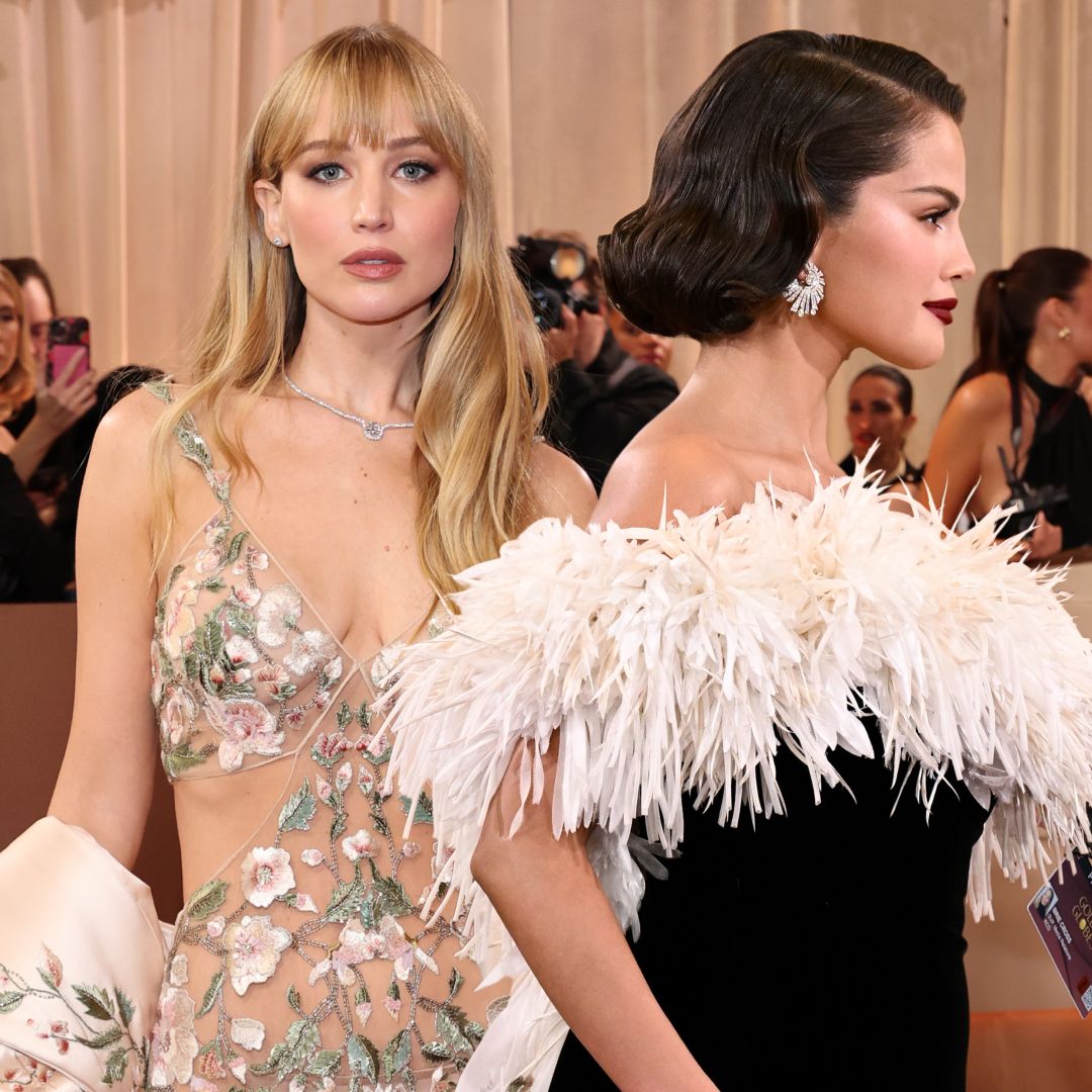 Jennifer Lawrence and Selena Gomez at the 2026 Golden Globes