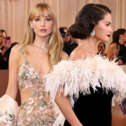 Jennifer Lawrence and Selena Gomez at the 2026 Golden Globes