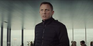 Daniel Craig gets snippy over an enzyme shake, pushing it away in Spectre.