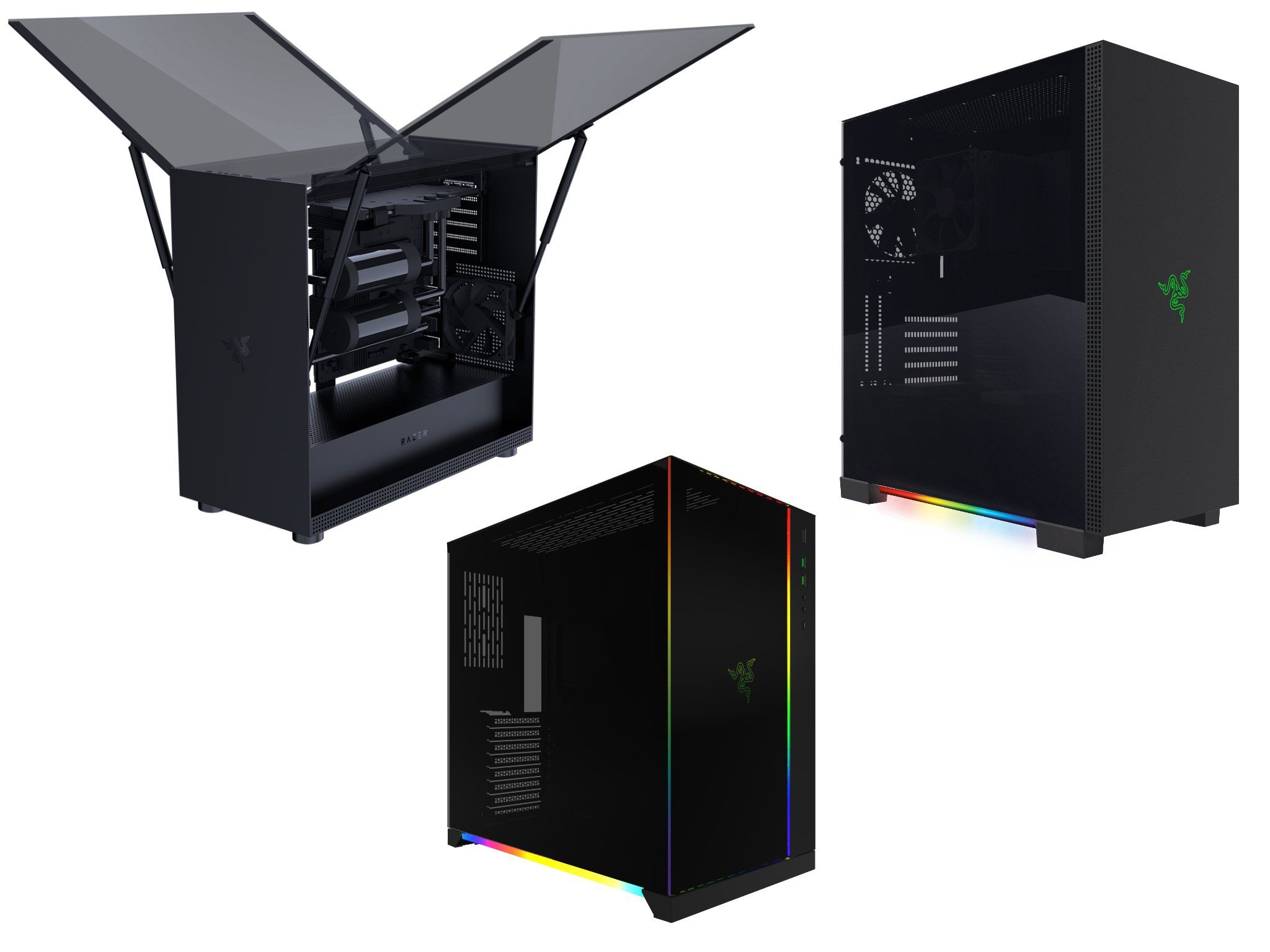 PCケース　O11 Dynamic Designed by Razer PC-O11 Dynamic Razer Edition - Black Tempered Glass ATX MidTower