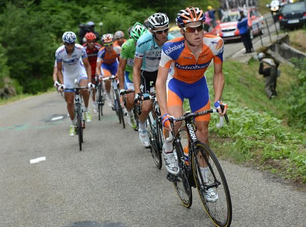 Steven Kruijswijk (Rabobank) leads the breakaway on stage 14