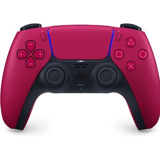 Cosmic Red Sony DualSense wireless controller, one of the best iPad gaming controllers, on a white background