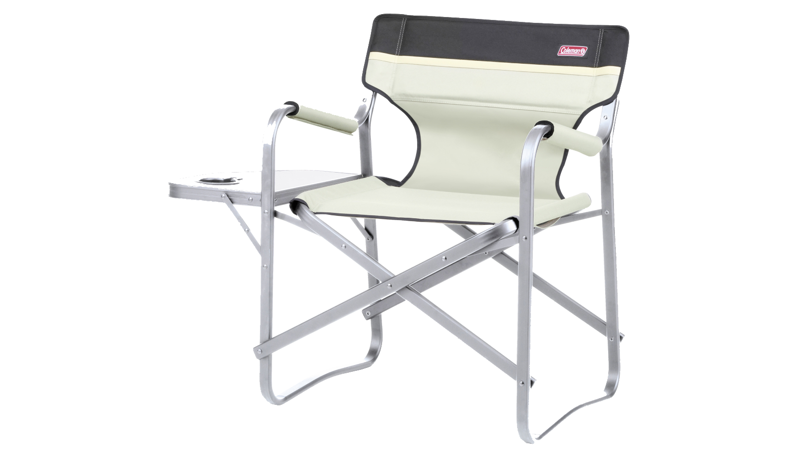 Coleman Deck Chair Side Table Padded Solid Arms Steel Frame Weather-Resistant 