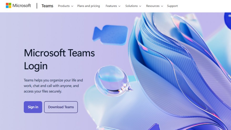 Website screenshot of Microsoft Teams (January, 2026)
