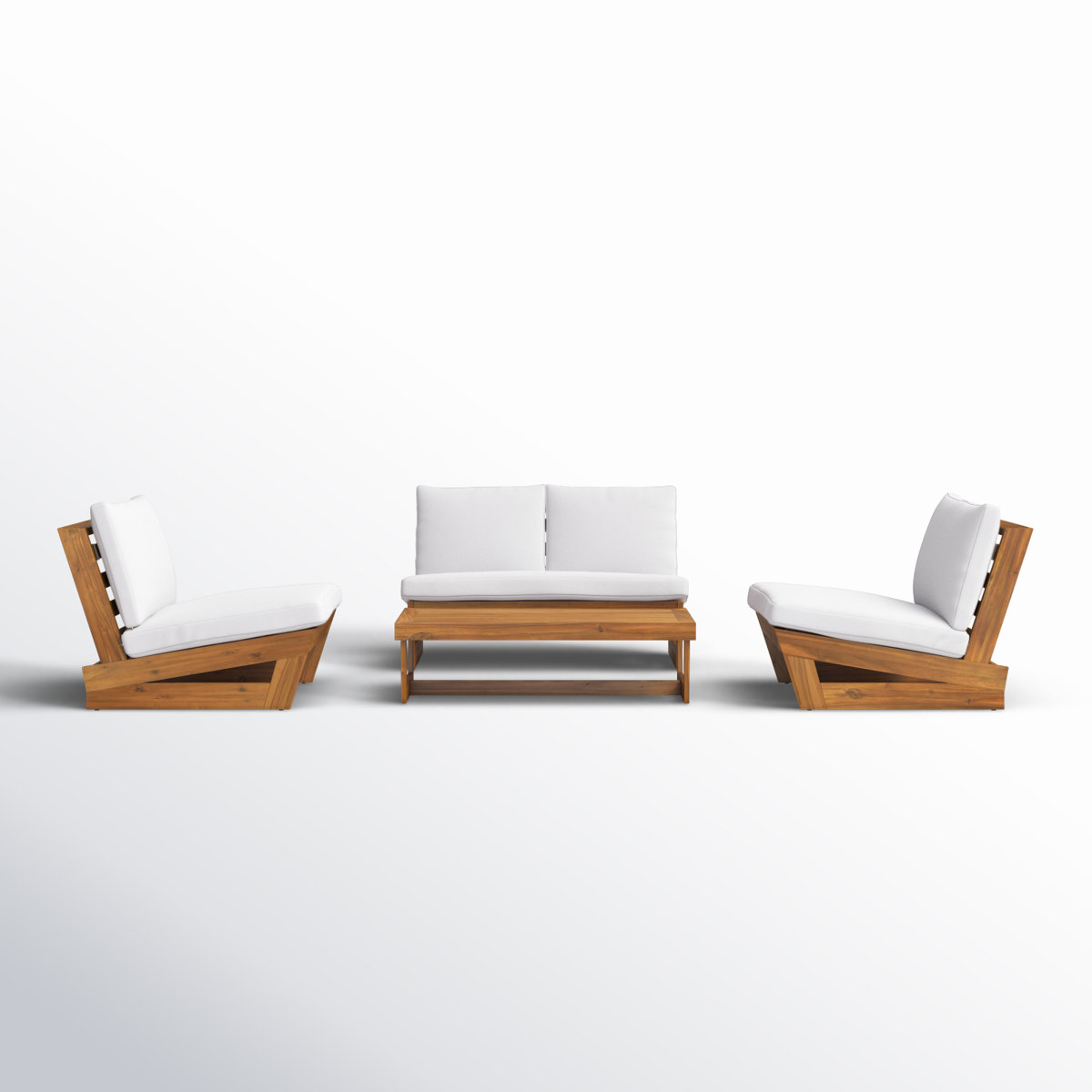 Allmodern Louise 4 Piece Sofa Seating Group With Cushions &amp;amp; Reviews | Wayfair