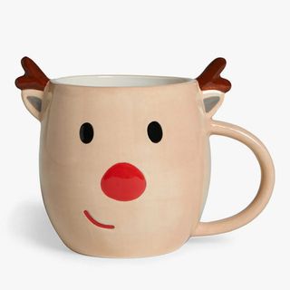 A festive mug in the style of a reindeer