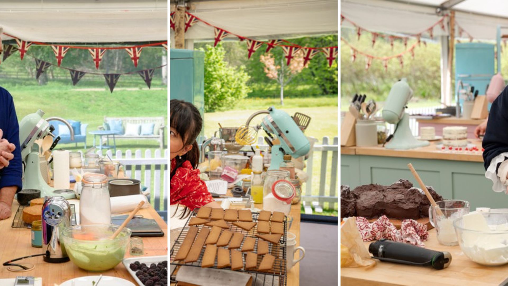 Great British Bake Off tent with the stand mixer in