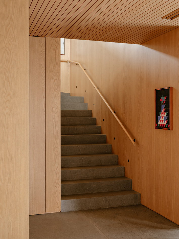 interior of Sao Paulo apartment wrapped in warm timber and with great city views