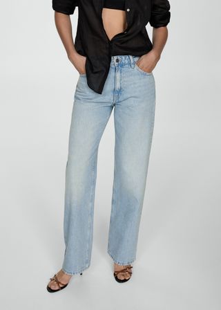 Jeans Lurus Mid-Rise