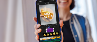 Press material showing Adobe Premiere for iPhone in action