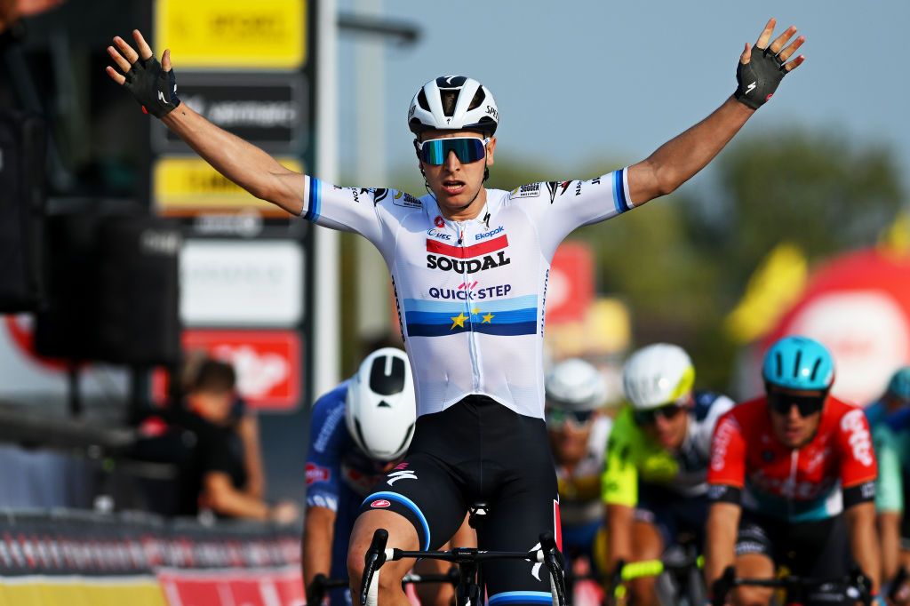 European champion Tim Merlier (Soudal-QuickStep) won for the 16th time this season at Gooikse Pijl