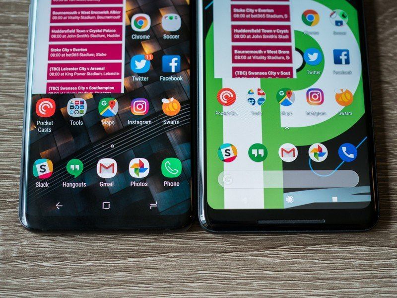 Samsung Galaxy S9+ and Pixel 2 XL