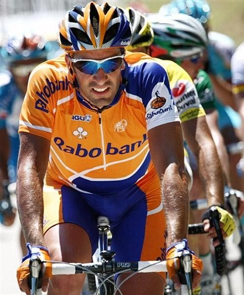 Juan Antonio Flecha (Rabonank) couldn't hold the on to the front of the break on the final climb