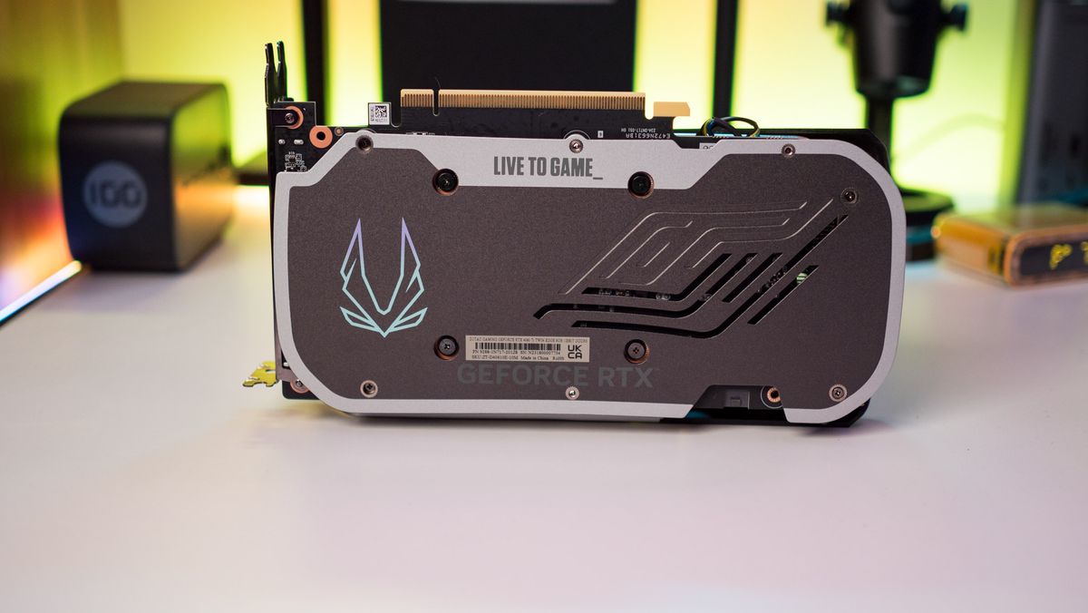 Back view of Zotac GeForce RTX 4060 Ti Twin Edge with Zotac Gaming badge