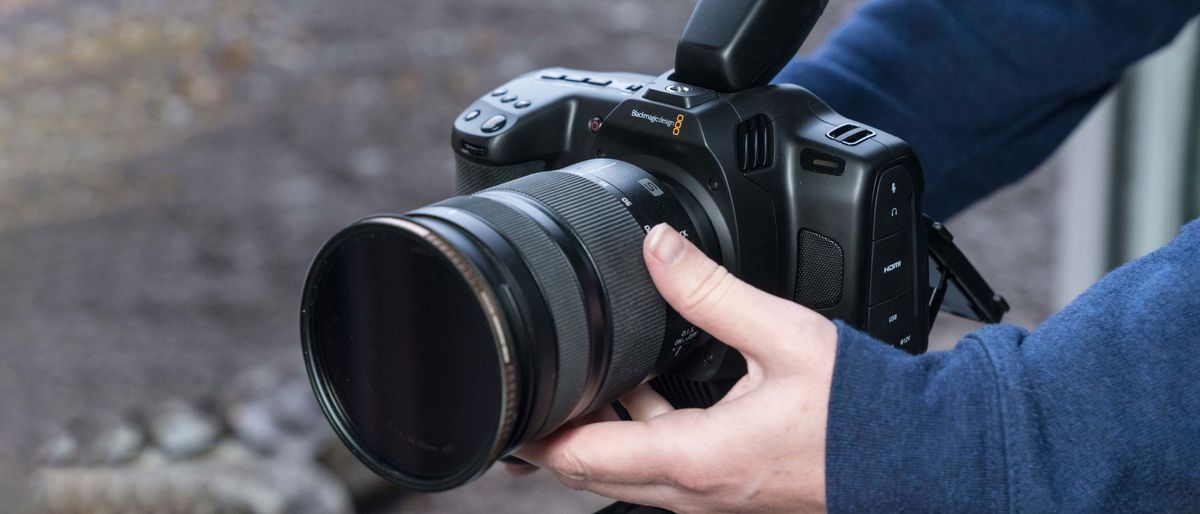 Blackmagic Cinema Cam 6K in a pair of hands