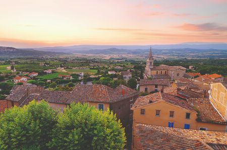 image of Medieval village and countryside