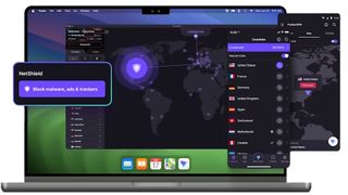 Proton VPN interface showing on a laptop and smartphone