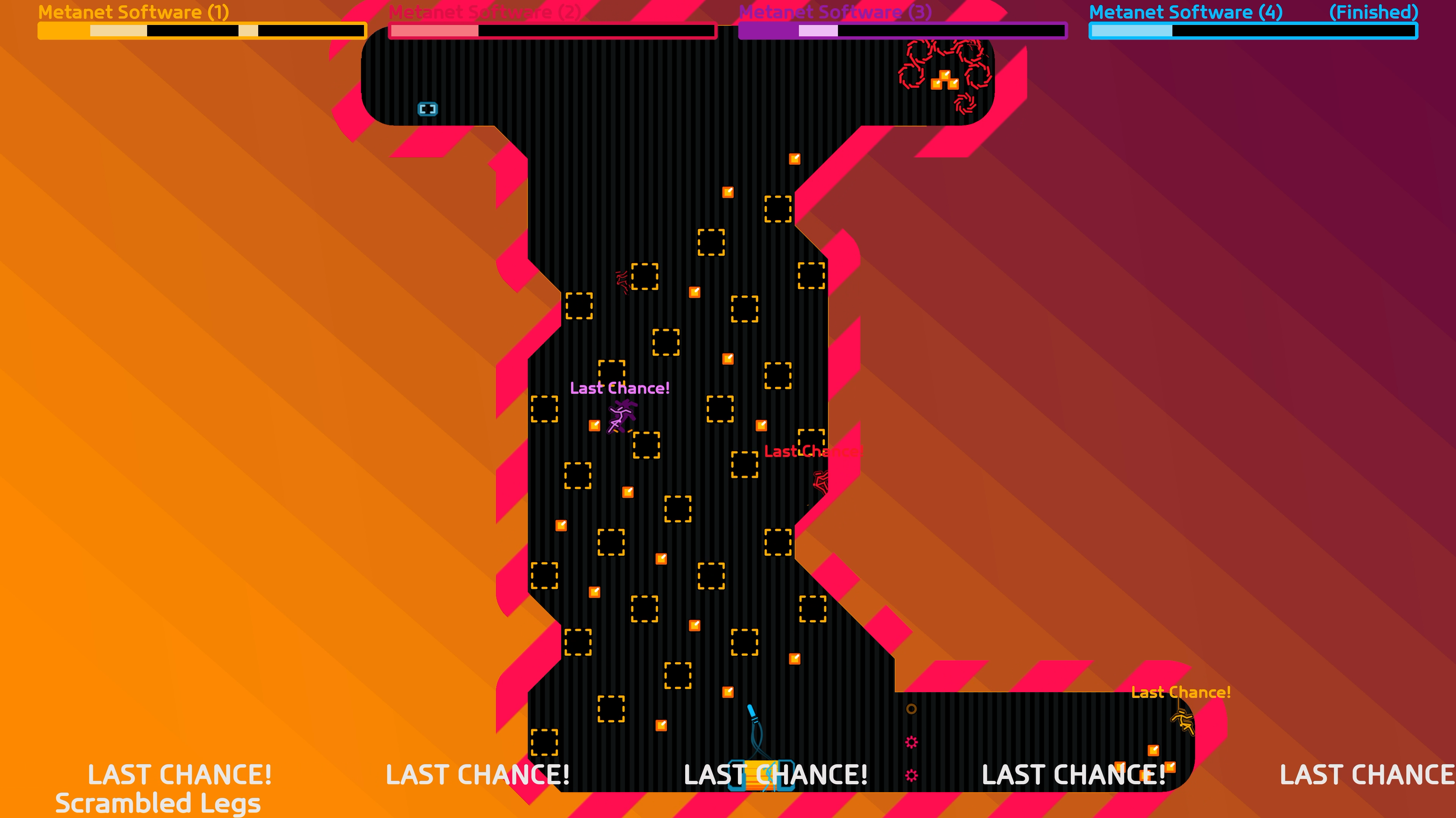 A platforming gauntlet from the game N Plus Infinity Times Two