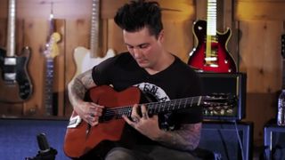Synyster Gates performs gypsy jazz at Guitar Center