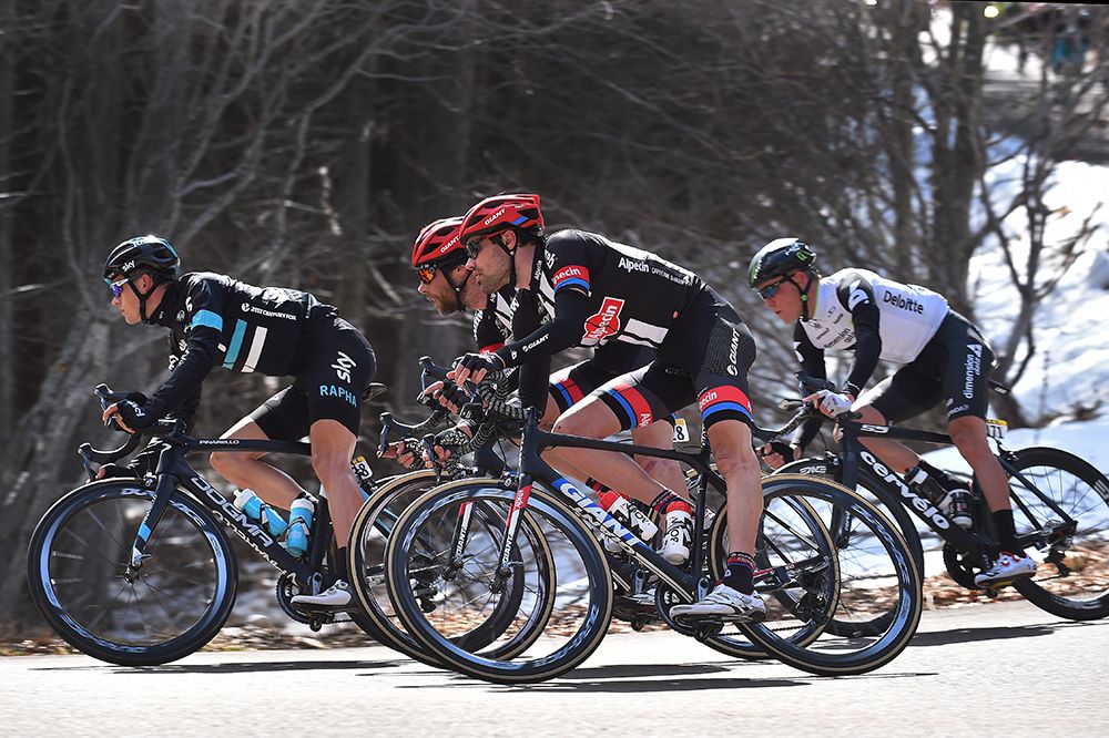 Ben Swift, Tom Dumoulin and Laurens Ten Dam