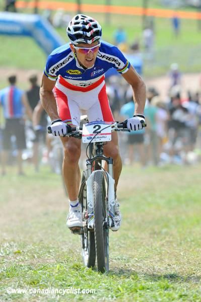 Julien Absalon (Orbea) had a mechanical early on and spent the rest of the race chasing.