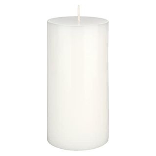 Mega Candles Unscented White Round Pillar Candle, 1 Handmade Premium Wax Candle, 3