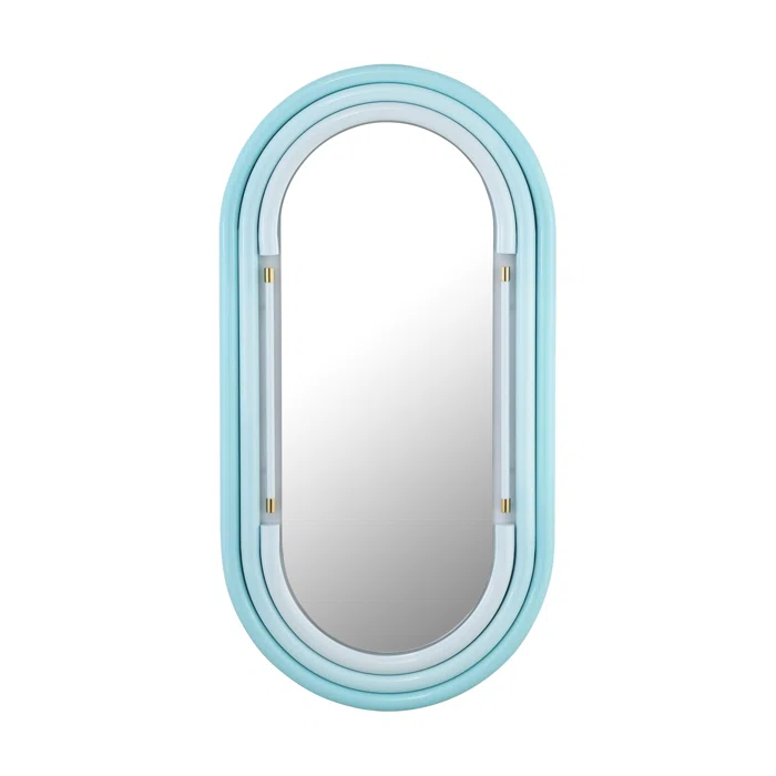 TOV Furniture blue oval mirror